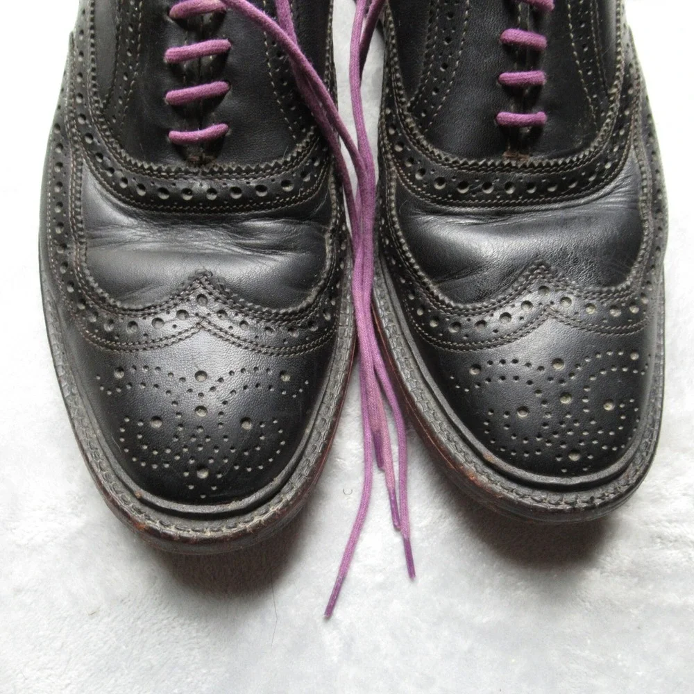 Allen Edmonds McTavish Oxford Shoes Mens 9.5 D Black Leather Lace Up Made In USA